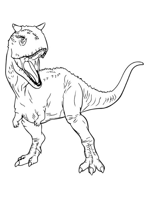Jurassic Park Carnotaurus Coloring Page Free Printable Coloring Pages