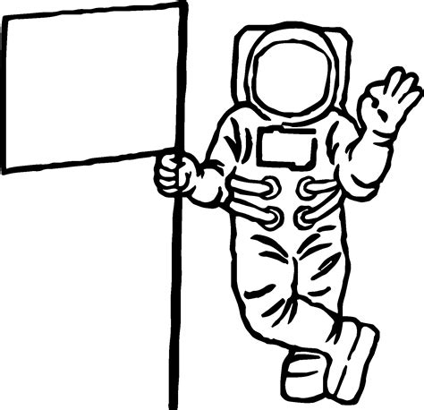 Astronaut Clip Art Black And White