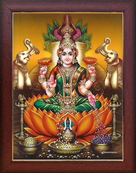 Buy Garuda Photos Goddess Sri Maha Lakshmi Photo Frame Laxmi Devi Gaja Dhana Maha