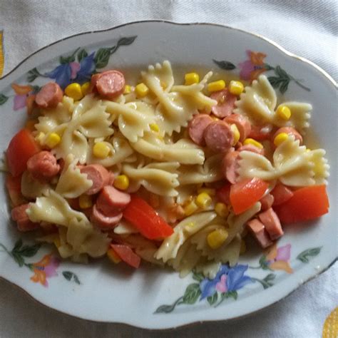 Salade fraiches rapide de pâtes aux saucisses Knacki