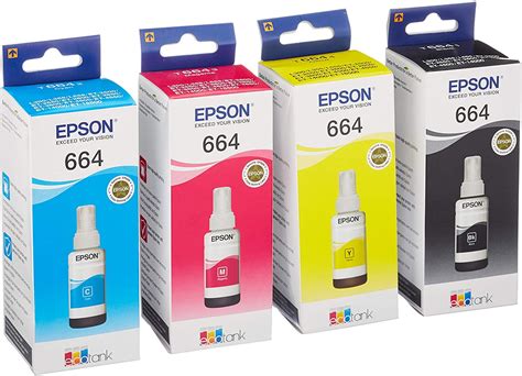 Epson Original Refill Ink Set T6641 T6642 T6643 T6644 For L100 L110