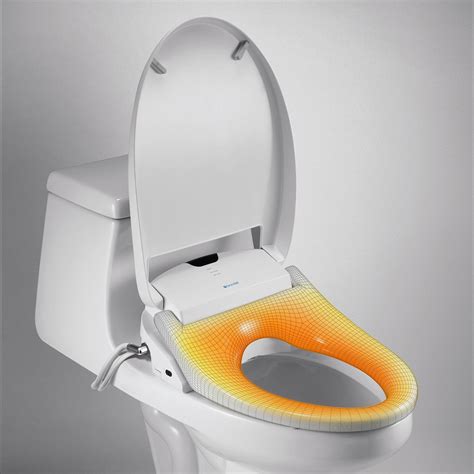 Brondell Swash 1200 Electric Luxury Round Bathroom Bidet Toilet Seat