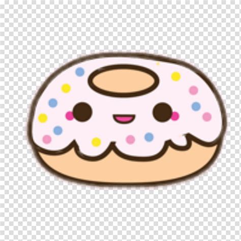 Pink Circle Donuts Food Drawing Cuteness Kawaii Dessert