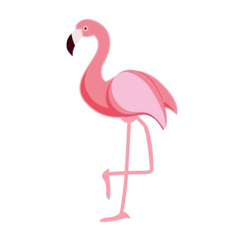Cute Pink Flamingo Icon Vector Illustration 2833388 Vector Art At Vecteezy