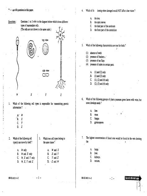 Koleksi soalan kbat biologi spm + jawapan: CE Biology 1986 Paper 2