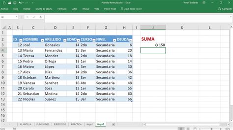 Función SUMA en Excel - YouTube