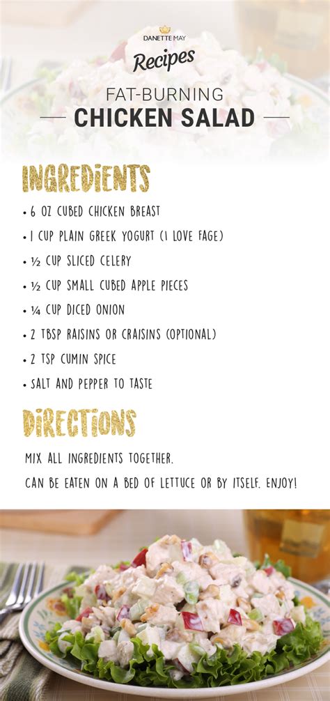 Grilled chicken salad is a healthy eater favorite for a reason: Fat-Burning Chicken Salad | DanetteMay