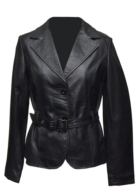 belted women jacket soft black leather leather jacket black