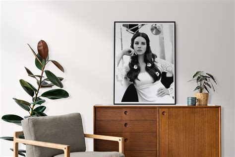 Vintage Lana Del Rey Poster Black And White Feminist Art Print