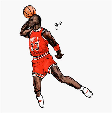 Jordan Cartoon Clipart Basketball Drawing Transparent Drawings Of