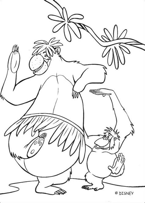 Die schlange kaa ist eine von diesen.eines der bekanntesten. Monkeys dance coloring pages - Hellokids.com