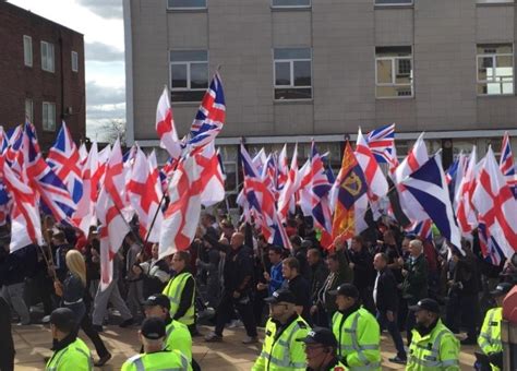 Britain First March In Rotherham Uk