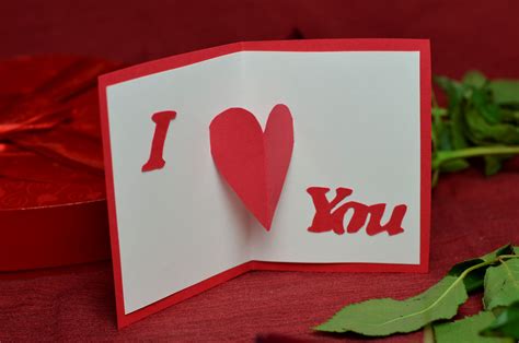 Valentines Day Free Pop Up Card Template Creative Pop Up Cards