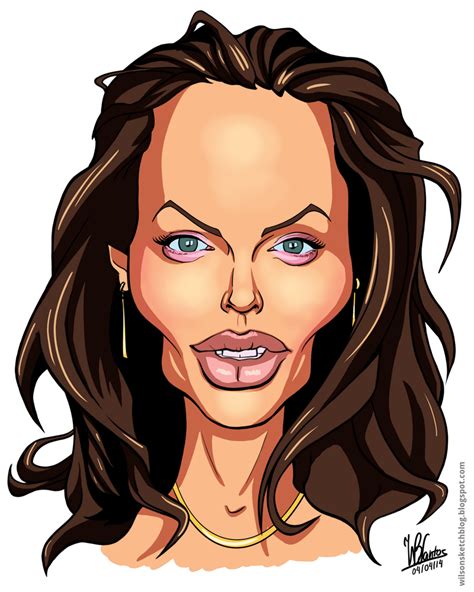 Angelina Jolie Cartoon Caricature