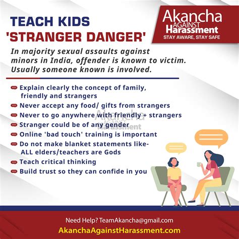 Teach Kids Stranger Danger Aah Akancha Against Harassment