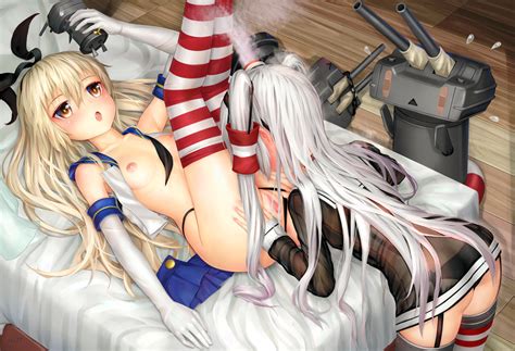 Shimakaze Amatsukaze And Rensouhou Chan Kantai Collection Drawn By