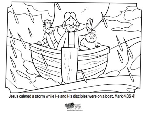Jesus Calms The Storm Bible Coloring Pages Whats In The Bible