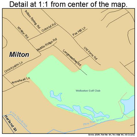 Milton Massachusetts Street Map 2541725