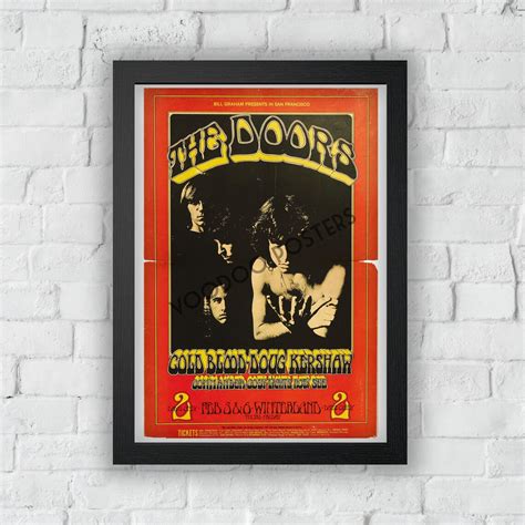 The Doors Concert Poster Print Vintage Style Magazine Retro Etsy