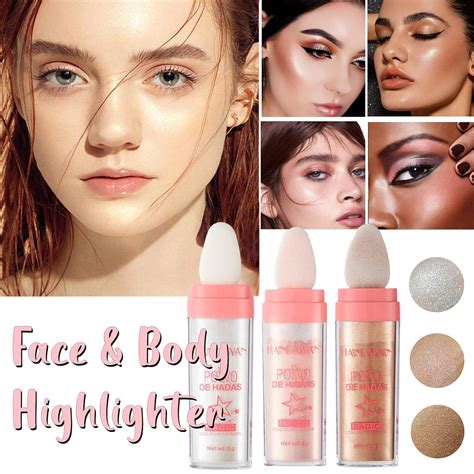 3 Colors Polvo De Hadas Highlighter Makeup Body Glitter Highlighter