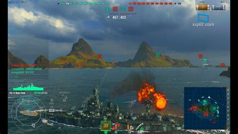 World Of Warships Battleship Uss New York Game Play Intro Youtube