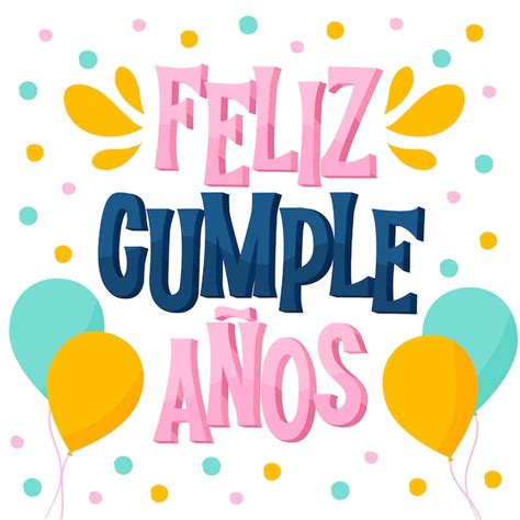 Tema De Letras Feliz Cumplea Os Vector Gratis