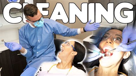 dentist cleans dental hygienist s teeth youtube