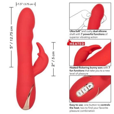 jack rabbit signature heated silicone ultra soft rabbit red sex toys and adult novelties