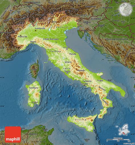 Infoplease is the world's largest free reference site. Physical Map of Italy, darken