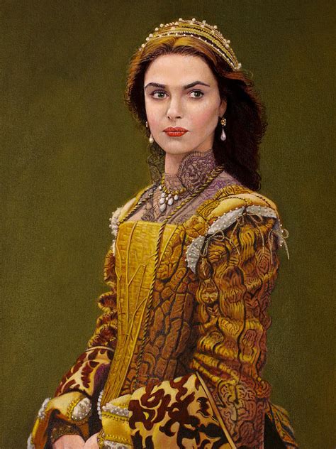 Portrait Of Rachel Weisz As Queen Isabella Painting By Hedward Brooks