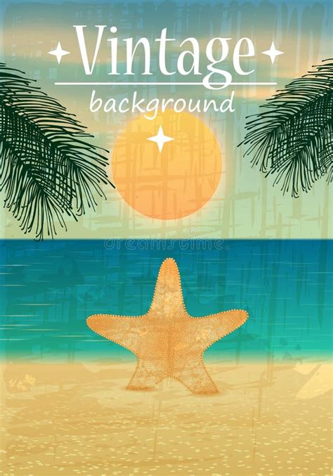 Retro Beach Illustration Stock Vector Illustration Of Hawaii