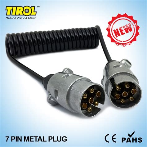 Generic diagram of trailer wiring. TIROL 7 Pin Metal Plug Trailer Wiring Spring Cable 150CM Connector 12N type 2 x 7 Pin Plugs ...