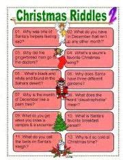 There are very few festive seasons that grabs the attention of the people often. Image result for Printable Christmas Riddles for Adults ...