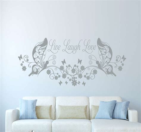 Live Laugh Love Butterfly Floral Wall Decal 1000sads