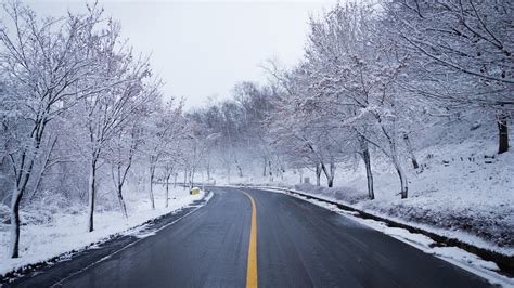Snow Road Winter Ice Scenery 4k Wallpaper 4k