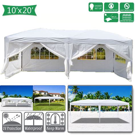 You'll find beach canopies, wedding canopies, event canopies, camping canopies, and more in the pins below. Veryke 10' x 20' Pop Up Canopy Tent for Outside ...