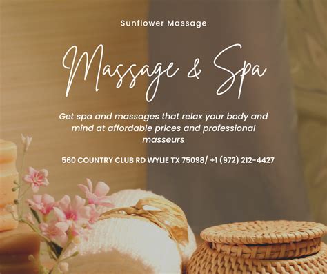 Sunflower Massage Wylie Tx 75098 Services And Reviews