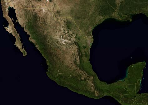 Satellite Image Of Mexico 2004 Full Size