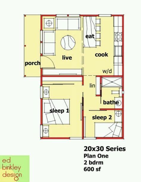 Image Result For Small House Floor Plans Under 600 Sq Ft Adu In 2019