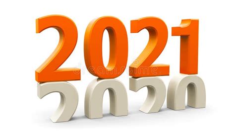 2020 2021 New Year Flattened Stock Illustration Illustration Of 2021
