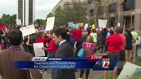 Teachers Parents Rally For Classroom Funding Bill Outside State Capitol