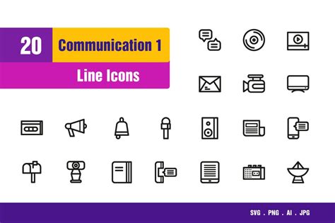 Communication Icons 1 ~ Icons ~ Creative Market
