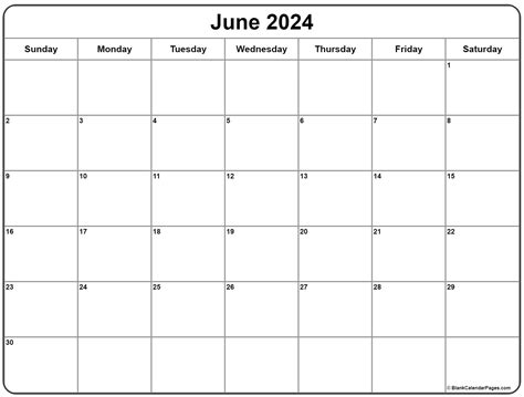 2023 June Calendar Printable Printable Blank World