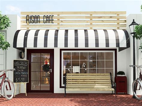 Coffee Shop Exterior Design Store Decorations Pinterest Modern