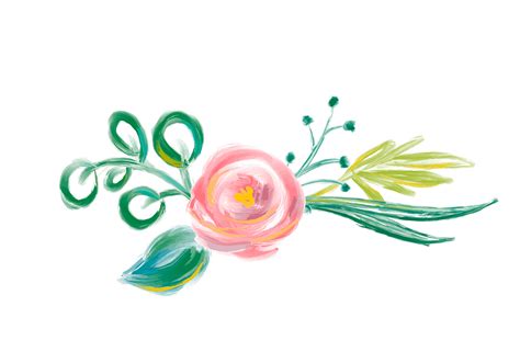 Cute Spring Watercolor Vector Flower Bouquet Art Isolated Illustration