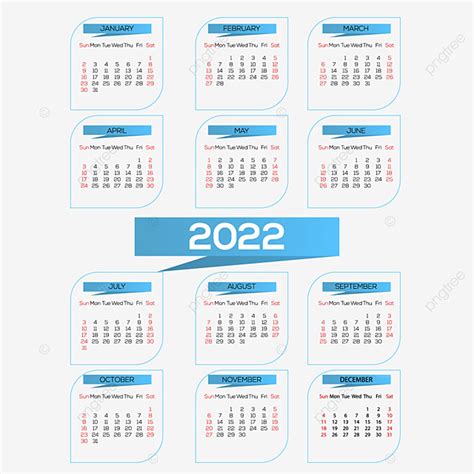 2022 Calendário Com Conceito Quadrado De Design De Cor Png Calendário