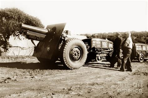 155mm Field Artillery Camp Ord Army Base California Circa 1940