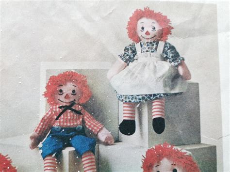 Bobbs Merrill Raggedy Ann And Raggedy Andy Sewing Pattern Etsy