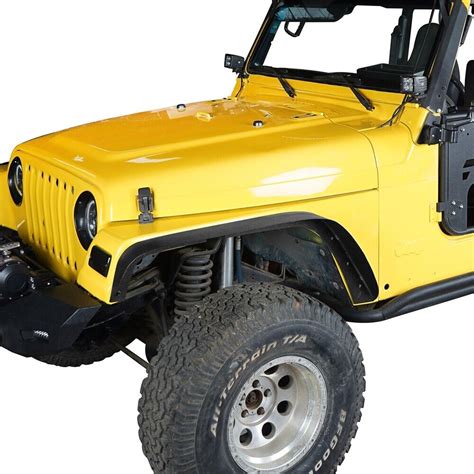 Textured Black Front And Rear Fender Flares For 97 06 Jeep Wrangler Tj