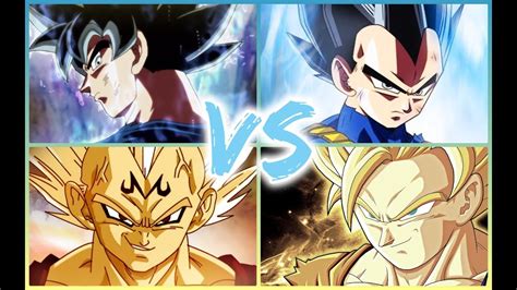 Goku Vs Vegeta Power Levels All Arcs Youtube